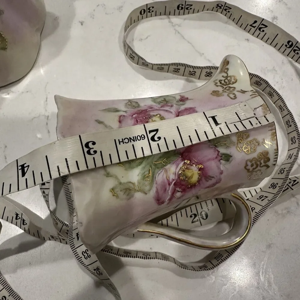 Hutschenreuther Germany Hand Painted Sugar & Creamer Set – Signed 1992 Floral